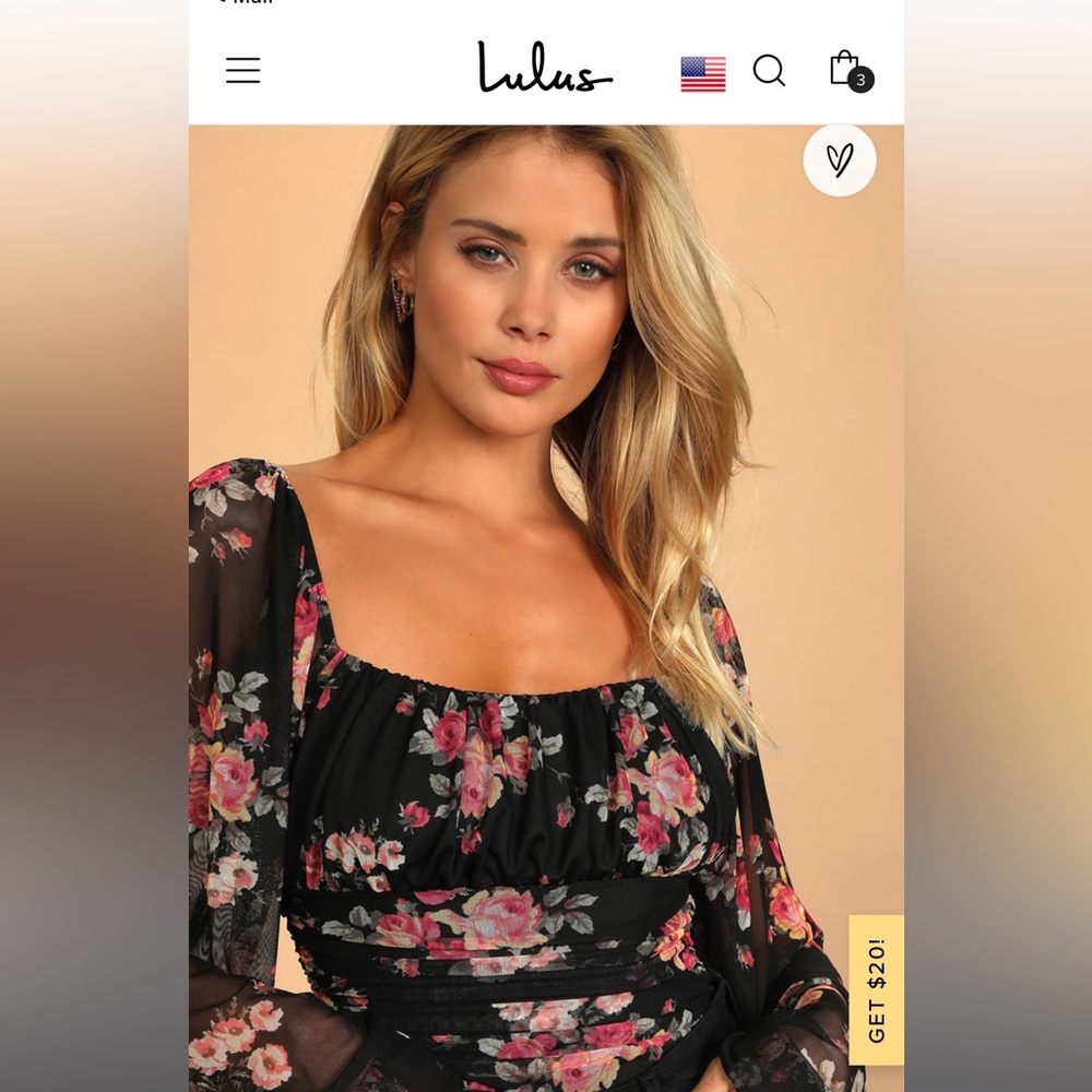 Medium floral bodysuit Lulu’s